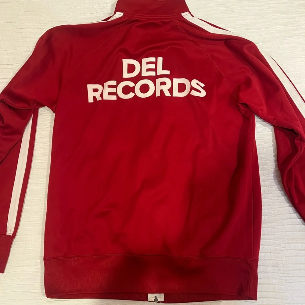 DEL Records red zip up active wear - Picture 2 of 2